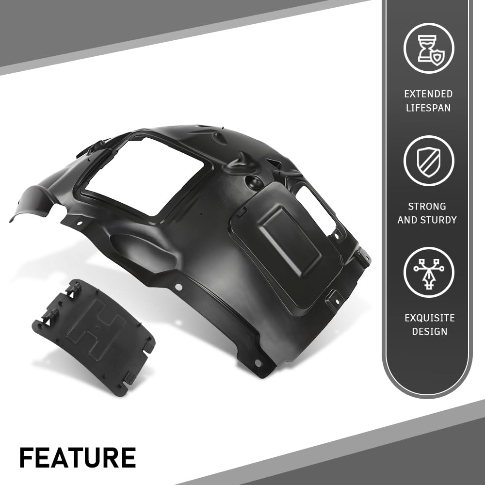 G-PLUS Fender Liner Front Passenger Right Side Upper Compatible with BMW 320i/320i xDrive Base Sedan Standard, Modern, and Luxury Line Models 2012-2018, 51717260726, BM1249131
