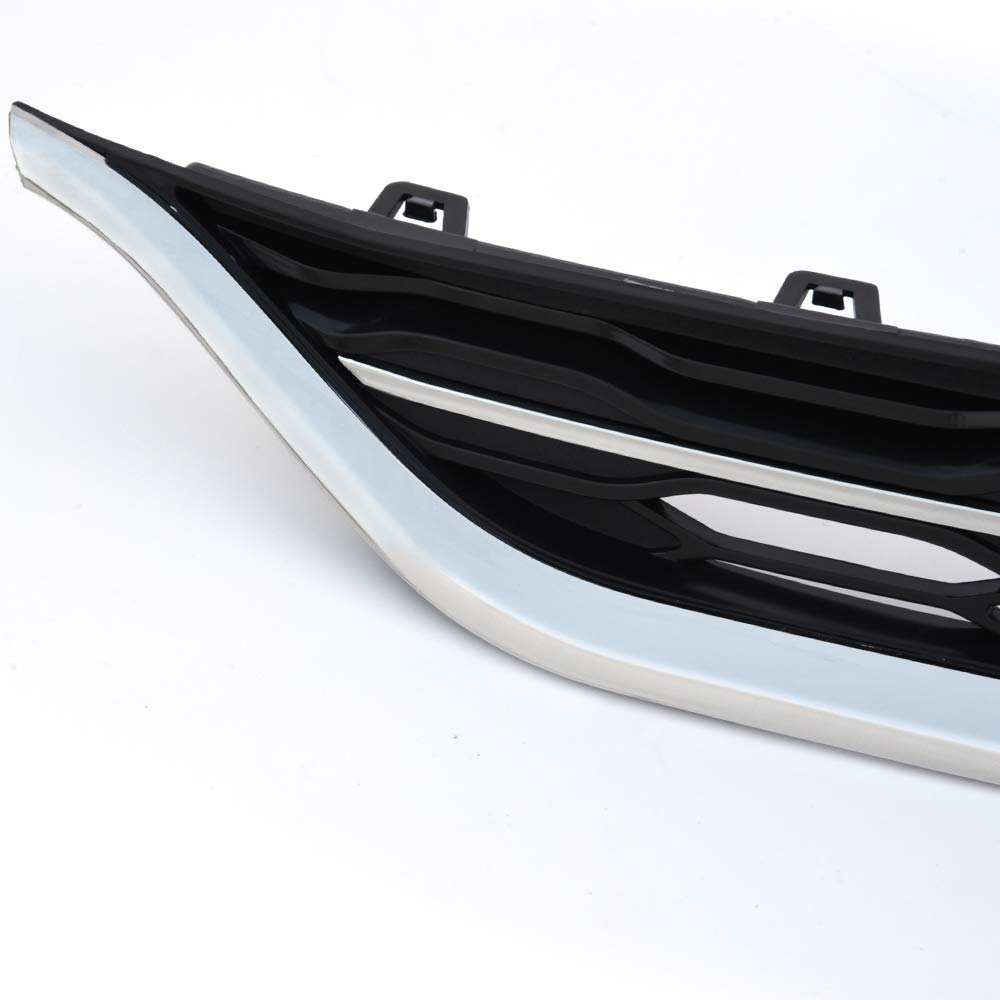 G-PLUS Chrome Front Bumper Upper Grille Assembly Compatible With 2016-2018 Chevy Malibu ABS Honeycomb Mesh Grille Replacement