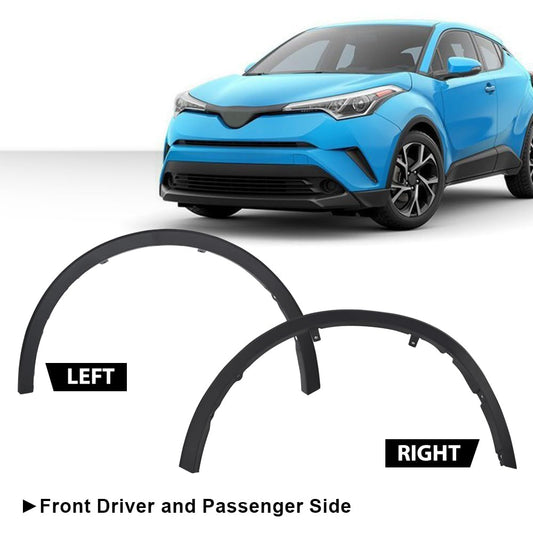 G-PLUS Fender Trim Set Front Wheel Opening Molding Compatible with Toyota CHR 2018-2022 Front Driver and Passenger Side 75601F4010 75602F4010 TO1291115 TO1290115
