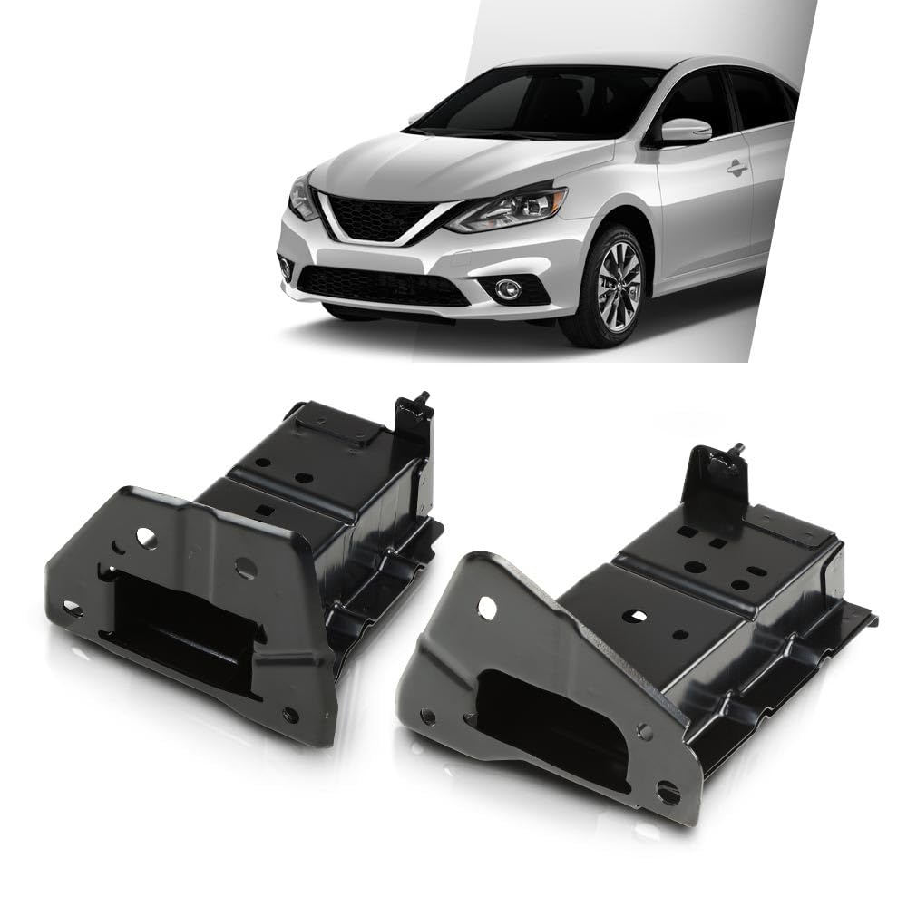 G-PLUS Bumper Bracket Front Left & Right Steel Set Compatible with Nissan Sentra FE+S 2013-2016, Fit Sentra FE+SV 2013-2014, Fit Sentra S, SL, SR, SV 2013-2019
