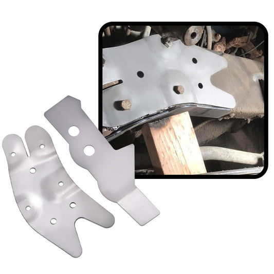 G-PLUS 2 PCS Frame Support Kit Grey, Steering Box Frame Support Bracket Repair, Compatible With 73-87 4WD Chevy/GMC C/K10/K15/K25/K35