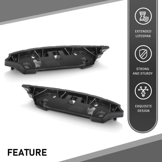 G-PLUS Front Bumper Support Bracket Set Compatible with Ford Escape 2020-2024 FO1042162, FO1043162, LJ6Z17C947A, LJ6Z17C946A Black 2PCS ASA