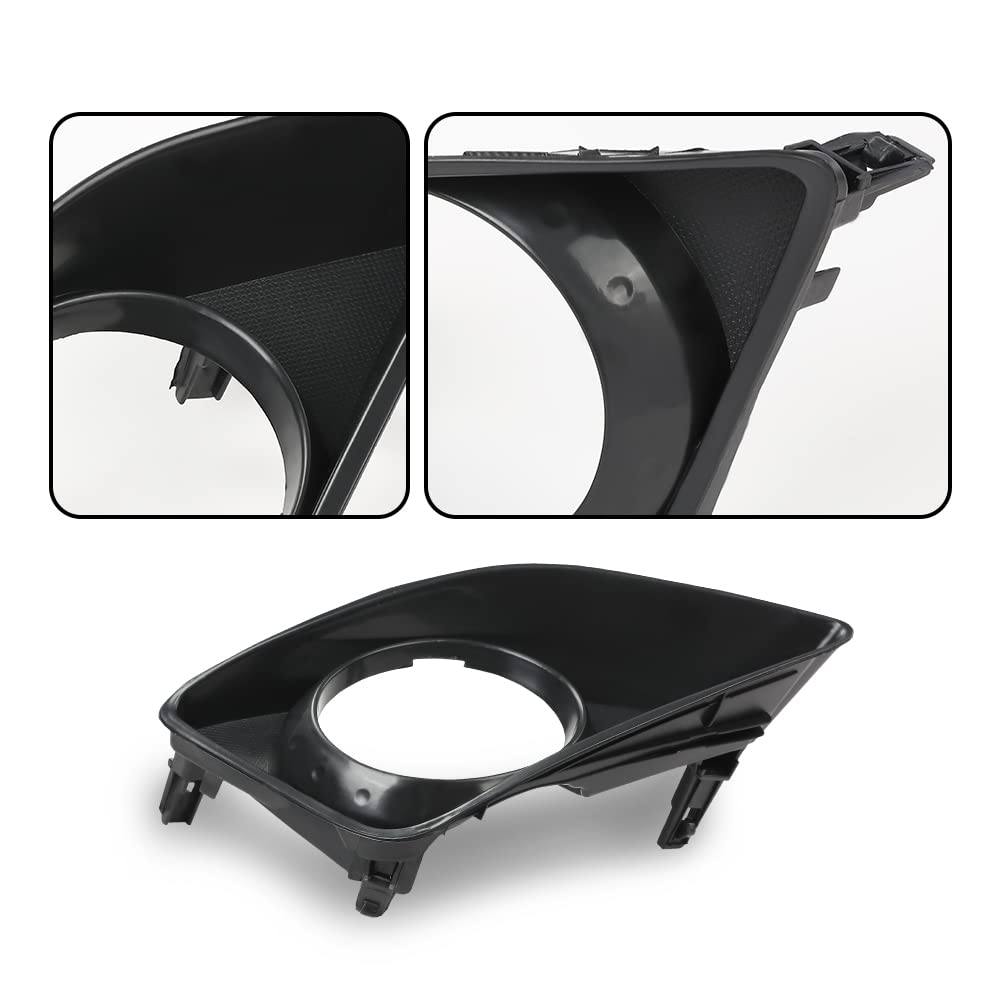 G-PLUS Front Bumper Fog Light Trim Set Compatible with 2009-2010 Toyota Corolla Left & Right w/Fog Light Hole 8148102100, TO1039116, 8148202090, TO1038116 Fog Lamp Accessories