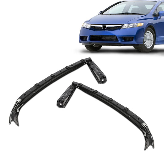 G-PLUS Front Left and Right Bumper Bracket Compatible with Honda Civic 2006-2011 DX/EX 4-Door Sedan Driver & Passenger LH/RH Front Bumper Bracket 71140SNAA00 HO1067108 71190SNAA00 HO106610