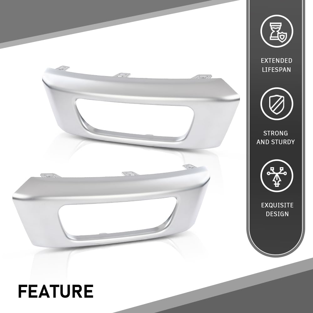 G-PLUS Front Right&Left Bumper Fog Light Trim Pair Compatible with Land Rover Range Rover Sport 2014-2017