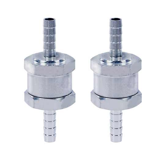 G-PLUS 2pcs 6MM Non-Return One Way 1/4 Inch Air Fuel Oil Check Valve Diesel Gas Fits for Carburettor and Low Pressure Fuel Systems
