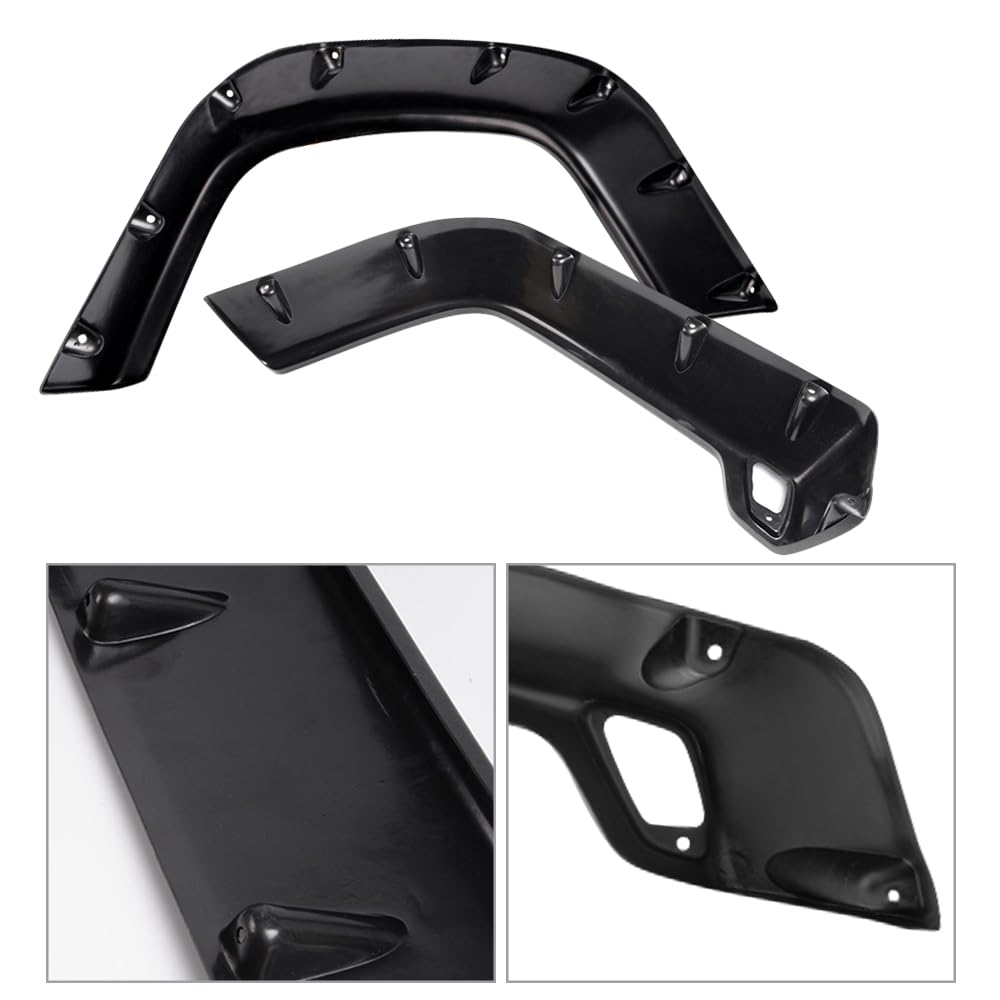 G-PLUS 4pcs Smooth Pocket Fender Flares Compatible with Jeep Wrangler TJ 1997-2006 & Wrangler LJ 2004-2006, Not Fit Sport Sport Utility Models, 6'' Wide Extended Style Wheel Protector Cover