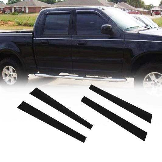 G-PLUS Window Pillar Posts Molding Trim Compatible with 1997-2003 Ford F150 SUPERCREW/Crew/Harley Pillar Posts Set Door Trim Mirror Cover 4 PCS
