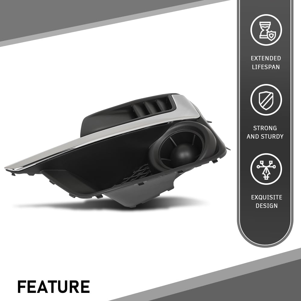 G-PLUS Fog Light Cover Set Chrome Molding Compatible with Impreza Sport 2015 2016 Without Fog Light Hole 57731FJ400 SU1039109