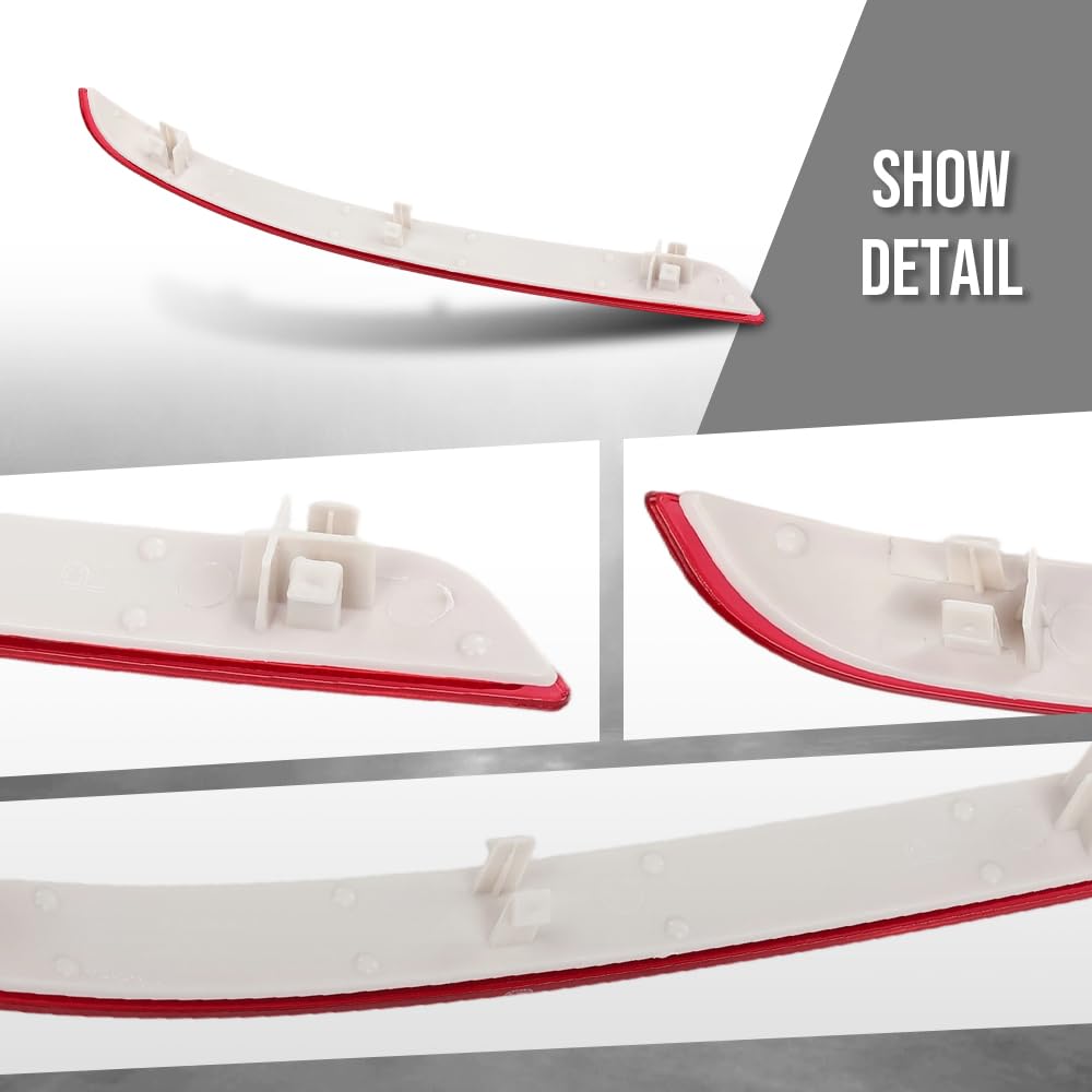 G-PLUS Rear Right Bumper Reflector Compatible with Benz GLE300d 4Matic Sport Utility 4-Door 2016, Fit Benz GLE350 4Matic Sport Utility 4-Door 2016-2017 Red