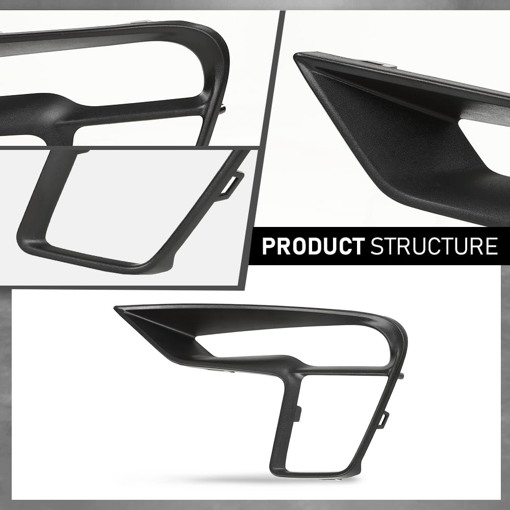 G-PLUS Front Left Fog Light Cover Lamp Bezel, Compatible with Ford Explorer (submodel: Base, Limited, Platinum, Sport, XLT) 2018 2019, Driver Side, JB5Z17E811BA, FO1038181