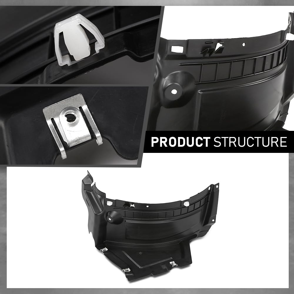 G-PLUS Front Left Side Fender Liner Compatible with Audi A6 S6 2016-2018 4G0853887J, AU1250110
