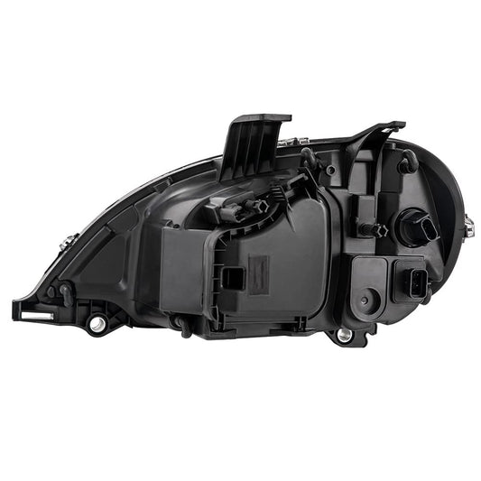 G-PLUS Headlights Assembly, Compatible with 1996-2004 Freghtliner Columbia Right Bumper Headlamps, Clear Lens Chrome Housing Amber Reflector,faros delanteros