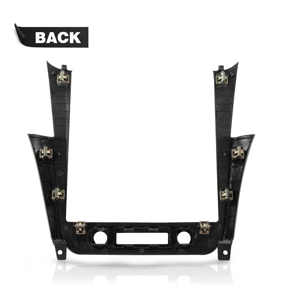 G-PLUS Radio Dash Bezel Trim Vent Compatible with Chevy Malibu 2008-2012 Sliver & Black Car Radio Dashboard Cover