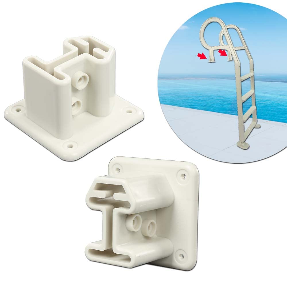 G-PLUS Ladder Flanges Compatible with Heavy Duty Resin in-Pool Above Ground Swimming Pool Ladder