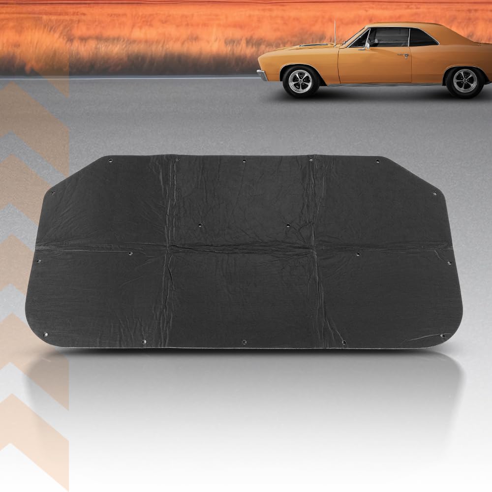 G-PLUS Hood Insulation Pad Compatible with Plymouth Barracuda, Dodge Dart, Plymouth Duster 1967-1976 Black