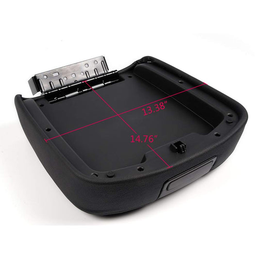 G-PLUS Front Center Console Armrest Lid Compatible with 2007-2014 Chevy GMC Silverado Sierra, Center Console Lid Assembly 15941534 19328718 15217111 (Black)