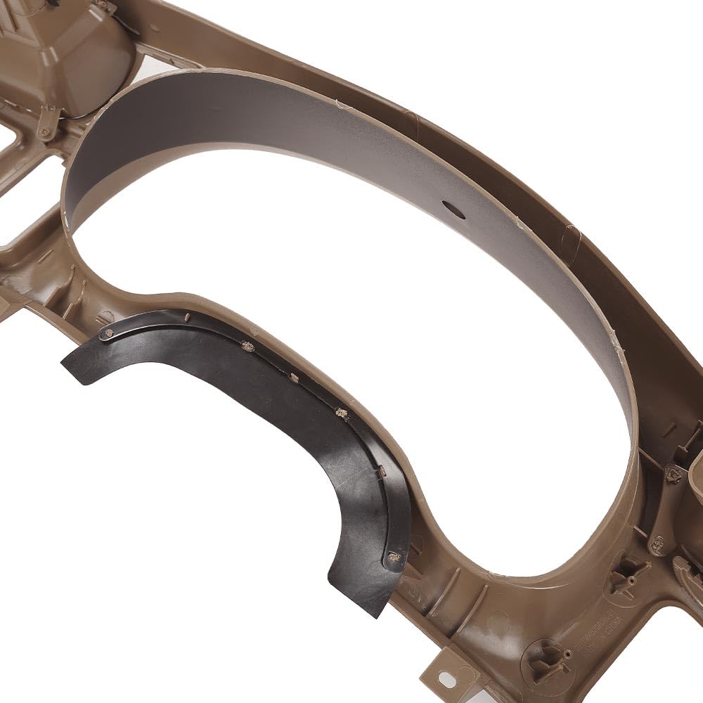 G-PLUS Dash Trim Bezel Cover Single Din Beige Compatible with Chevy Blazer S10 GMC Jimmy S15 Sonoma 1998 1999 2000 2001 2002 2003 2004 15013761 (Not Fit Double Din)