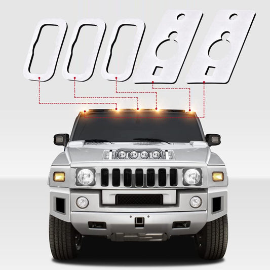 G-PLUS Roof Cab Light Running Lamp Anti-Leak Seal Gaskets 10PCs Compatible with 2003-2009 Hummer H2/2005-2009 Hummer H2 SUT