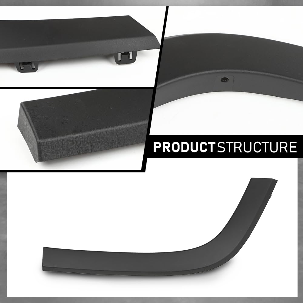 G-PLUS Rear Right Fender Flare Compatible with Jeep Cherokee 2019-2022 Not Fit Trailhawk Models Wheel Opening Molding Arch Trim 68316002AD, 68316006AB Black