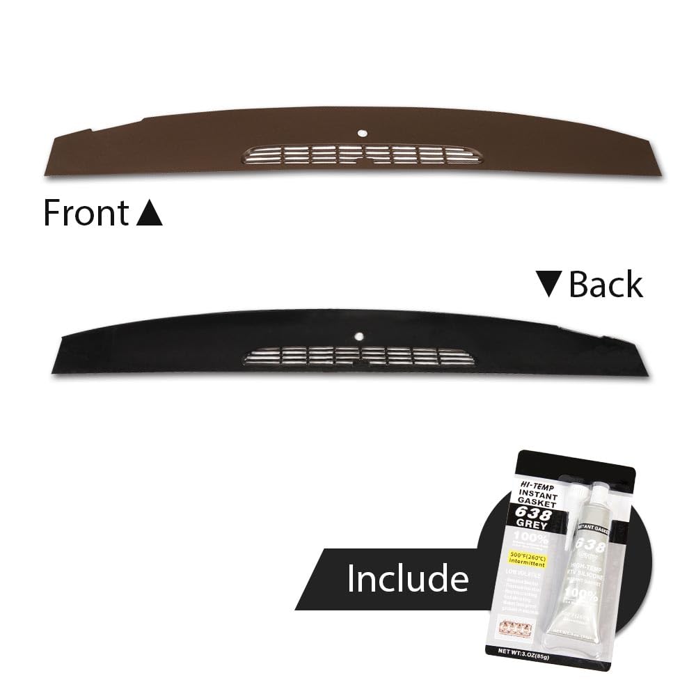 G-PLUS Defrost Dash Cover Compatible with 2007-2013 Chevy Silverado GMC Sierra/ 2007-2014 Chevy Tahoe Avalanche Suburban GMC Yukon XL Denali Brown