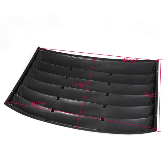 G-PLUS Window Louver Replacement for Chevy Camaro 2010 2011 2012 2013 2014 2015 Unpainted Black ABS Rear Window Scoop Windshield Louver Sun Shade Cover Rain Guard