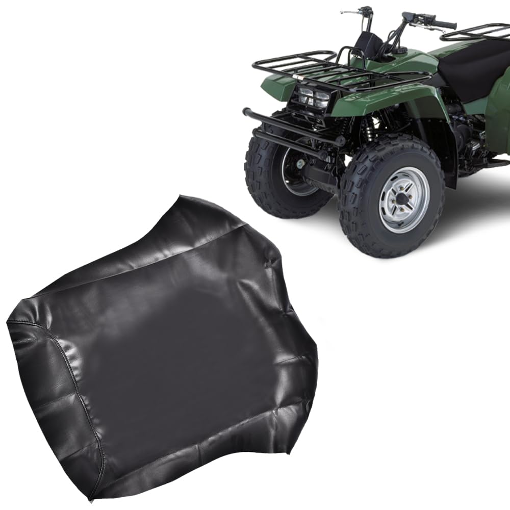 G-PLUS Black Leather Seat Cover, Motorcycle Seatcover Seat Protector Replacement Compatible with Yamaha Big Bear 350 1987-2001