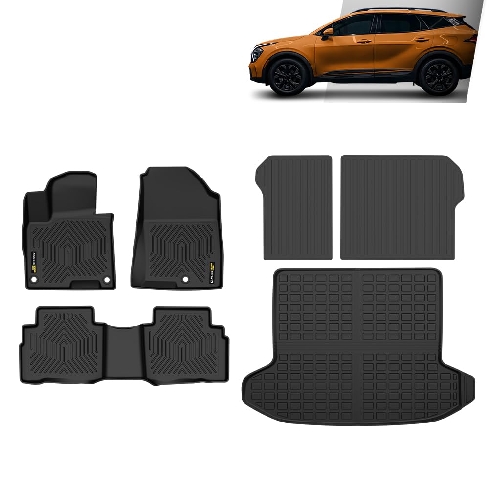 G-PLUS TPE Floor Mats 6PCS Fit Kia Sportage 2023-2026(NOT Fit Hybrid)