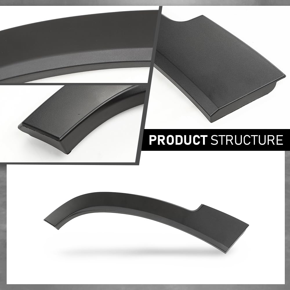 G-PLUS Rear Right Fender Flare Compatible with Jeep Cherokee 2019-2021 Wheel Opening Molding Arch Trim 68315998AC Black