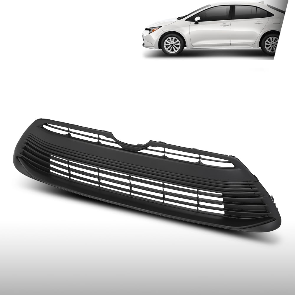 G-PLUS Front Lower Bumper Grille Compatible with Toyota Corolla LE Base XLE 2023 2024 53112-02E00, 53102-02640 Black