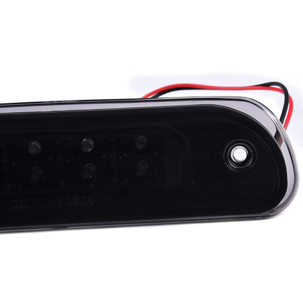 G-PLUS LED Third 3rd Brake Cargo Light Compatible With 1999-2004 Grand Cherokee,Rear Roof Center High Mount Stop Tail Light Replacement (Black Housing Smoky Lens)