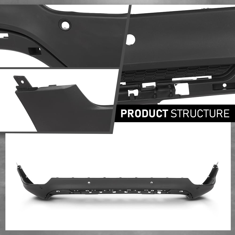 G-PLUS Rear Lower Bumper Cover Fascia, Compatible with Lincoln MKC 2015-2019, EJ7Z17K835AD, FO1115108