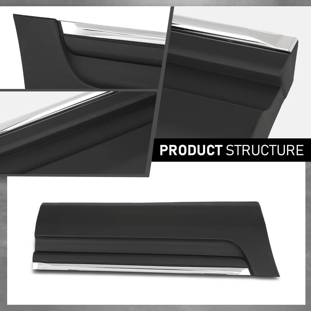 G-PLUS Rear Right Door Body Molding Trim, Compatible with Ford Explorer 2011-2014, Passenger Side, BB5Z7825556BA Black&Silver