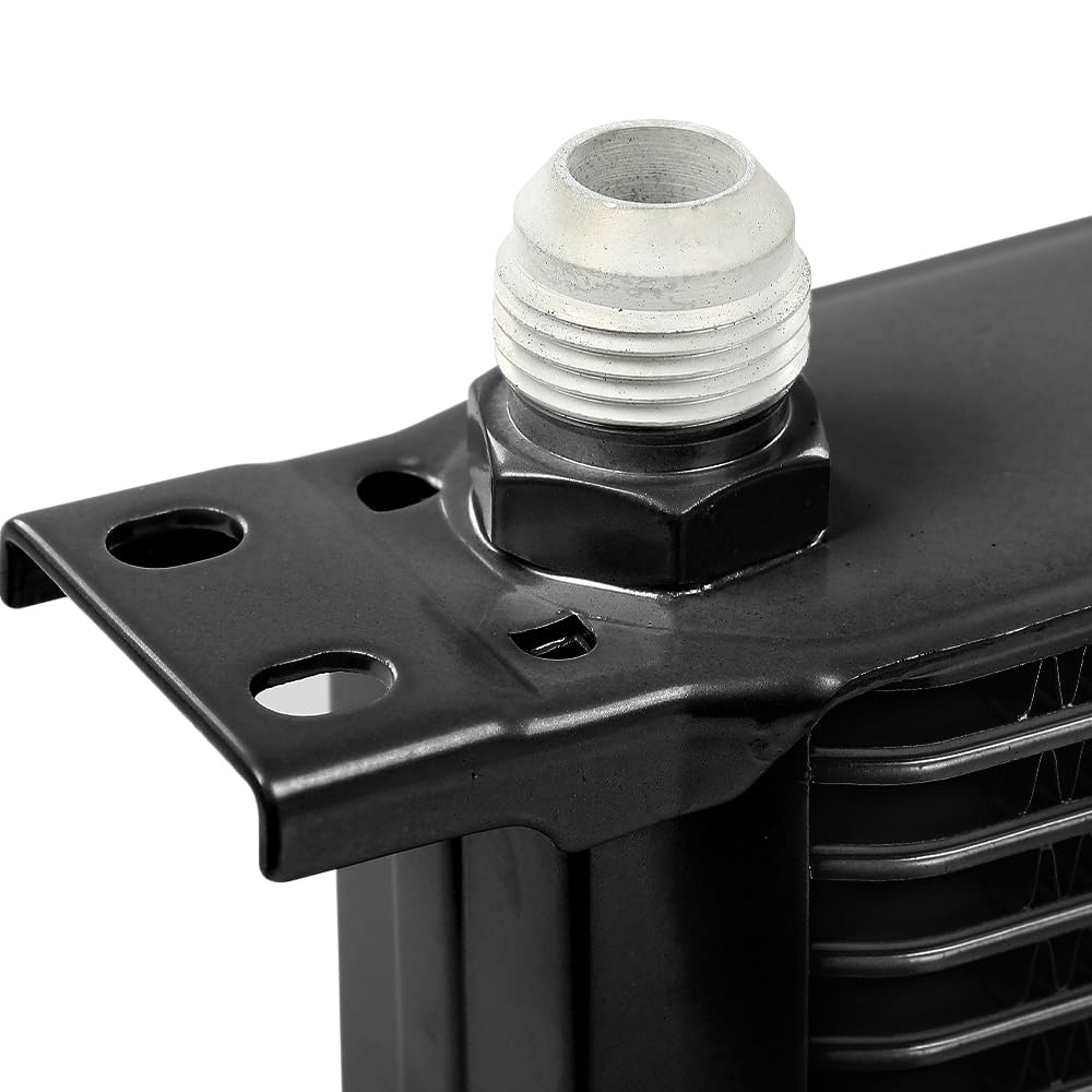 G-PLUS Universal For Japanese Cars Aluminum Racing Engine Transmission Oil Cooler Black 25 Row AN-10 AN10 T-6061 Aluminum