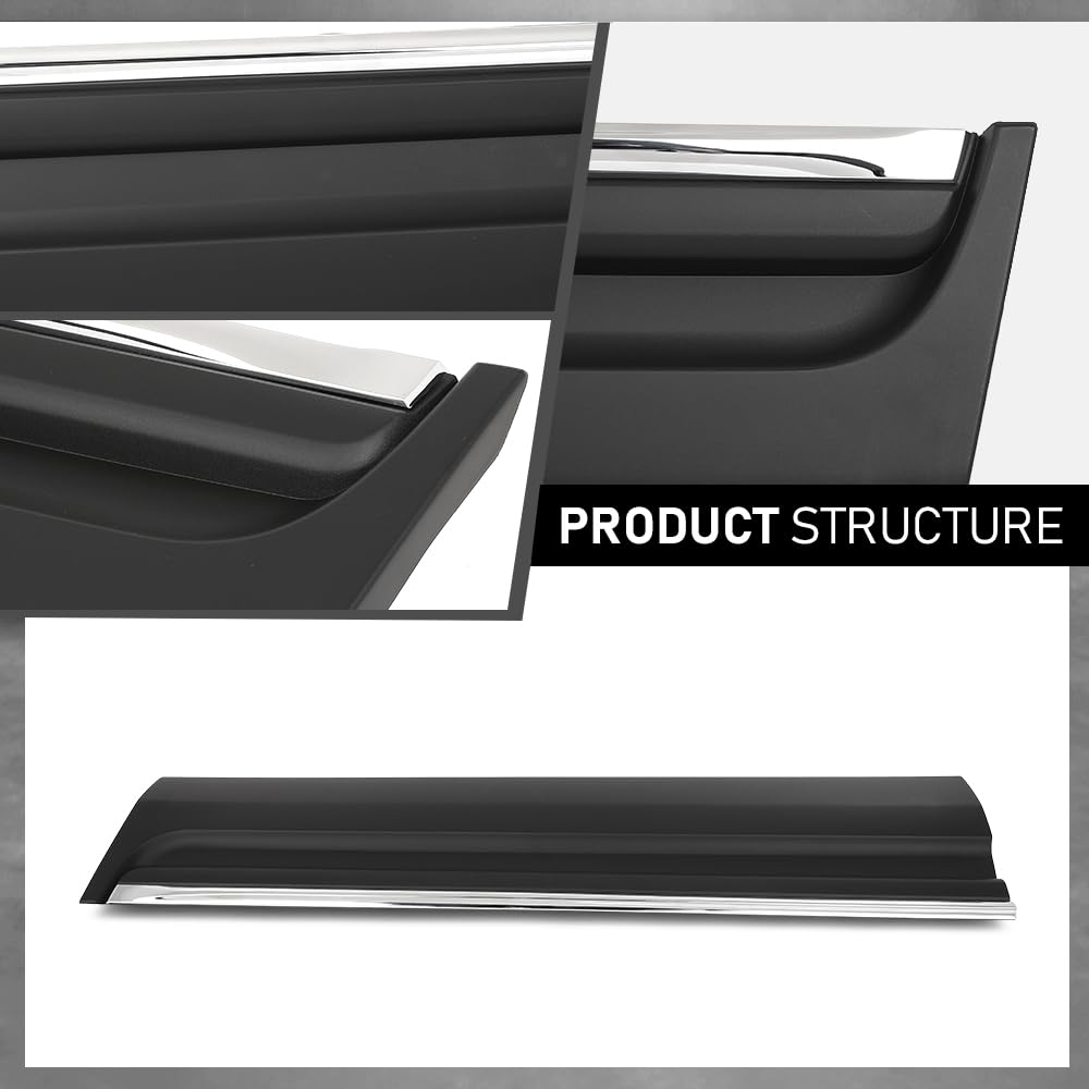 G-PLUS Front Right Lower Door Molding W/Silver Trim, Compatible with Ford Explorer 2011-2015, Passenger Side, BB5Z7820878BA, FO1305111
