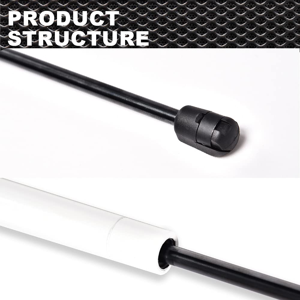 【Multi-Colored】 G-PLUS Rear Window Glass Gas Hood Struts Compatible with GMC Envoy Trailblazer 2002-2008 Gas Shock Lift Supports 4576-2 Pack (Matt White)