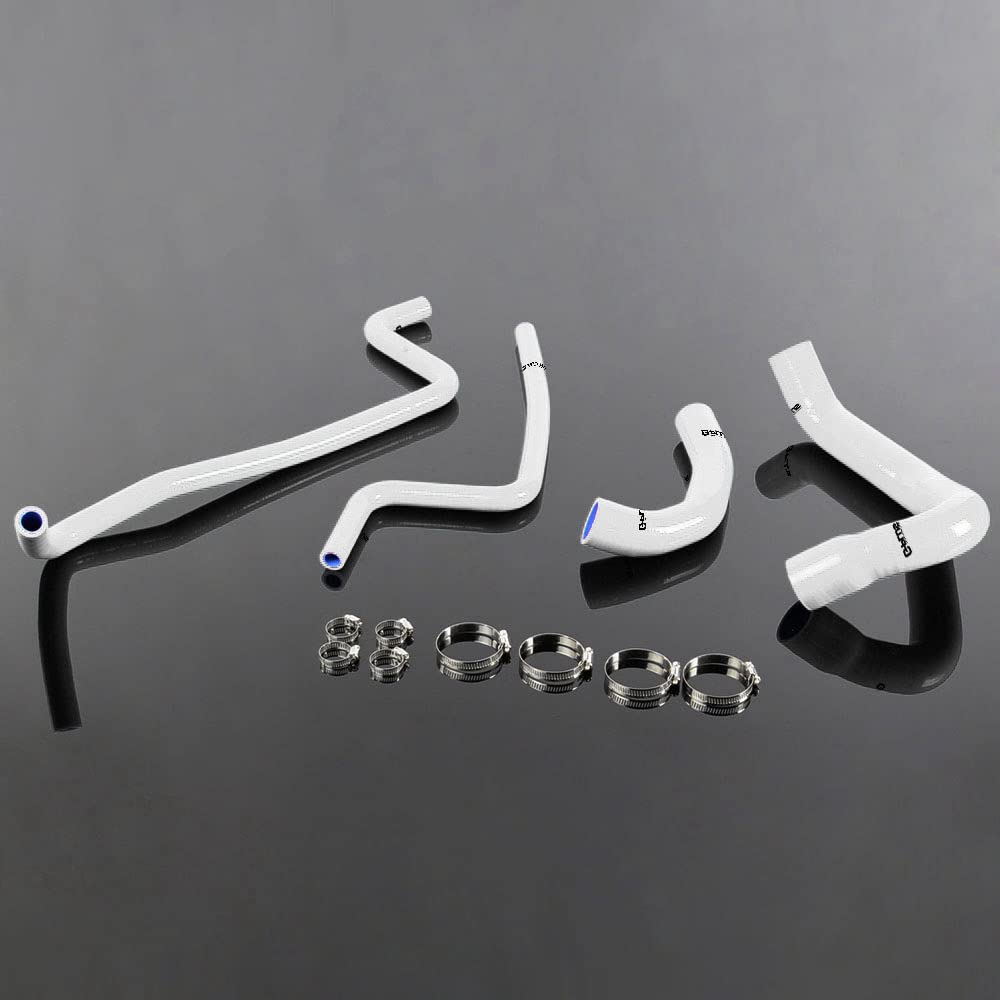 G-PLUS Silicone Radiator Hose Kit Compatible with 1997-2001 Jeep Wrangler Tj 4.0l White