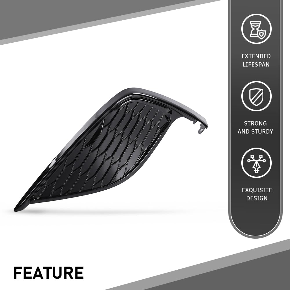G-PLUS Front Left Bumper Fog Light Cover, Compatible with Toyota Camry XSE SE 2021-2024, NOT Fit LE XLE Model, Driver Side, 8148206190, TO1038242