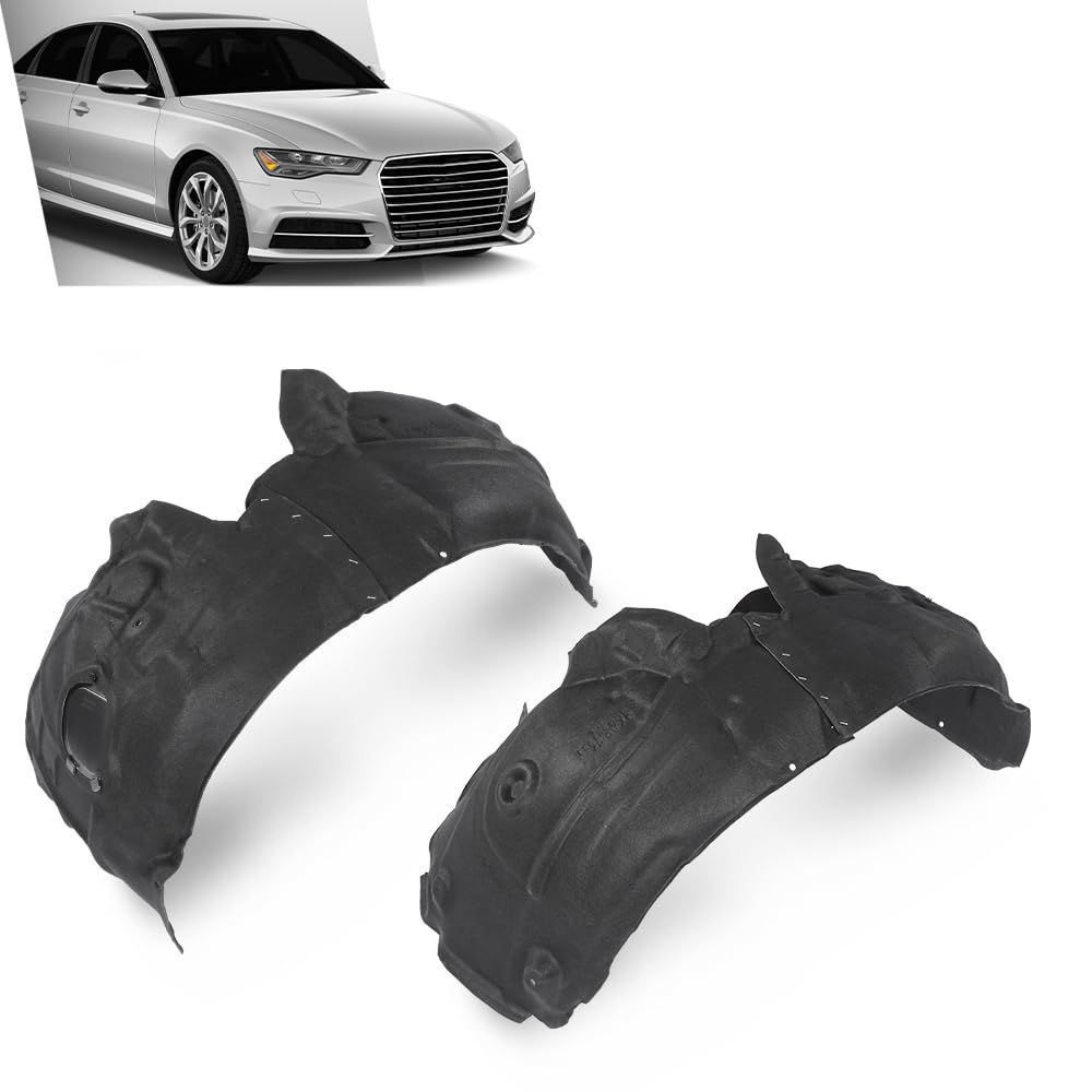 G-PLUS Pair Front Fender Liner Inner, Compatible with Audi A6 A6 Quattro 2012-2017/ S6 2013-2017, LH Driver & RH Right Side 2PCS, 4G0821134D, AU1249132, 4G0821133D, AU1248132