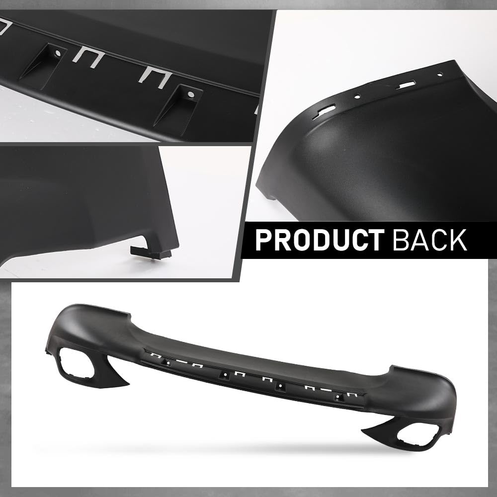 G-PLUS Front Lower Bumper Cover Compatible with Jeep Cherokee Latitude Plus 2018, Fit Jeep Cherokee (submodel: Latitude, Limited, North, Sport) 2014-2018 68203213AB, 68203213AA, CH1015119