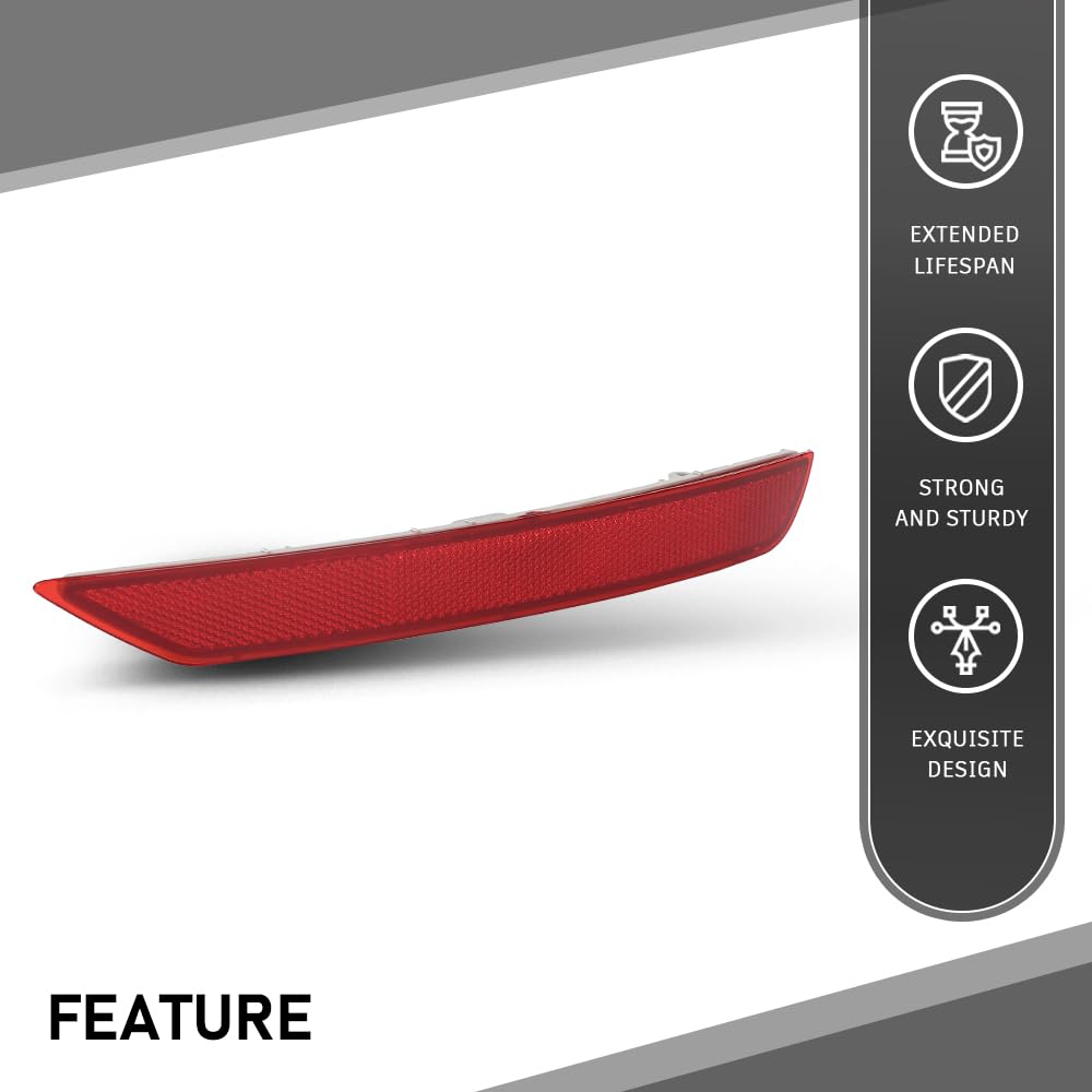 G-PLUS Rear Bumper Reflector Lamp Compatible with Subaru Forester 2.0L 2.5L 2009-2018 84281SC000, 84281SC010