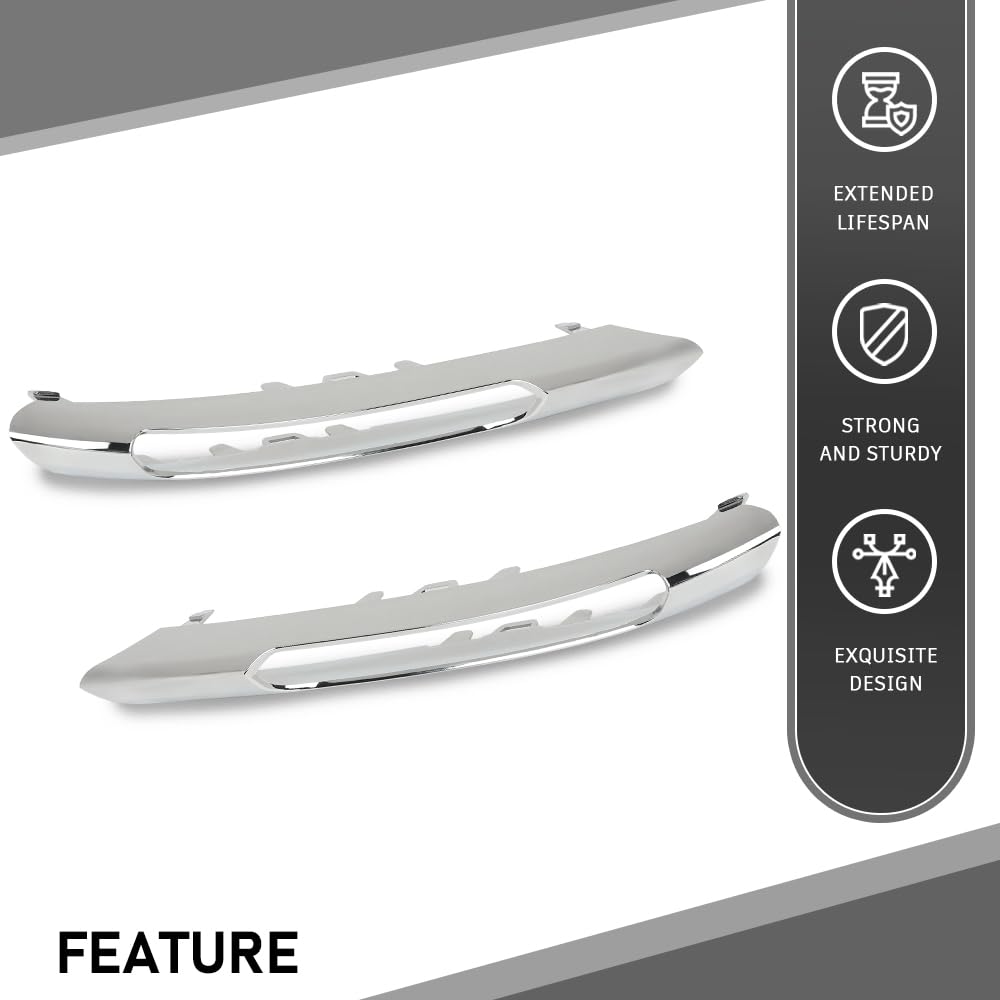 G-PLUS Front Bumper Fog Light Grille Trim Compatible with Benz E350 4Matic Coupe 2-Door 2012-2013,Fit Benz E350 4Matic Sedan/Wagon 4-Door 2010-2013 A2128851674
