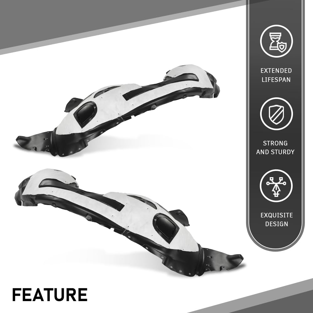 G-PLUS Front Right Fender Liner Inner Splash Shield, Compatible with Ford Explorer Police Interceptor Utility Base Sport Utility 4-Door 2016-2019, Passenger Side, FB5Z16102E, FO1249178