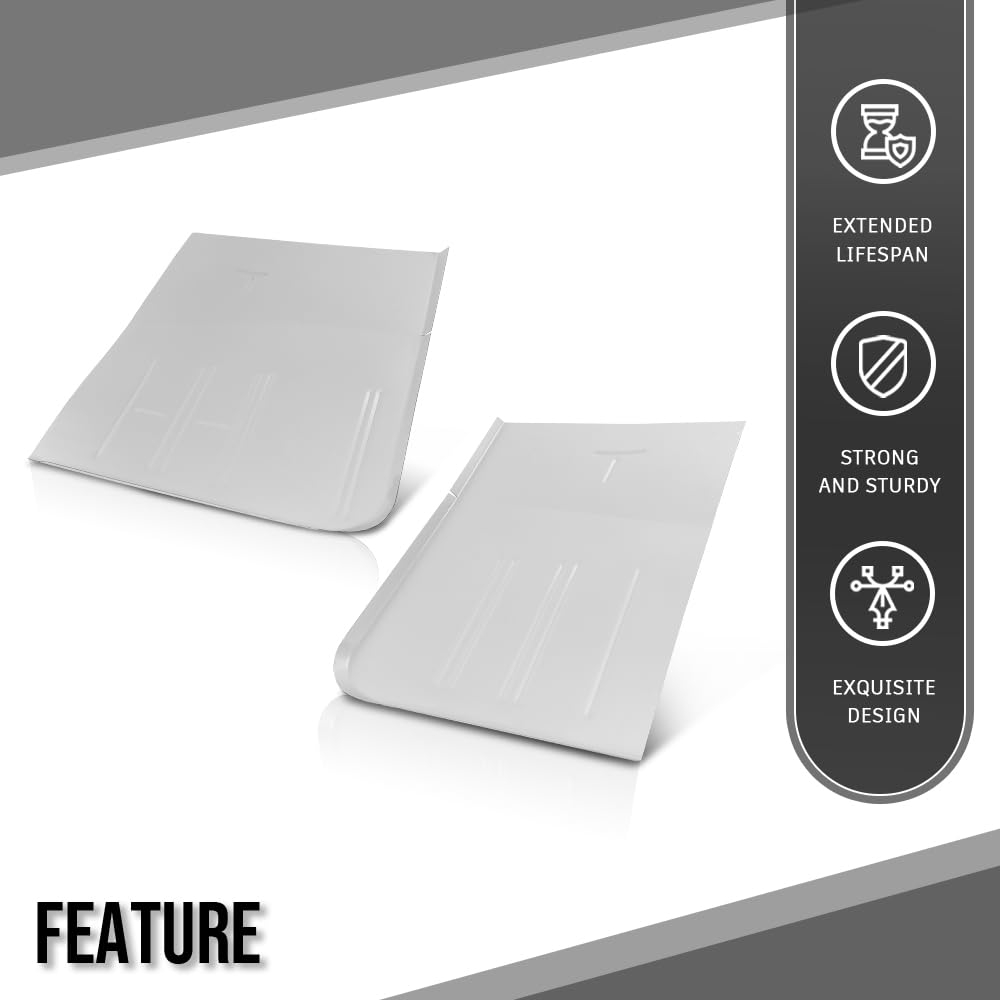 G-PLUS Galvanised Front Floor Mat Fit Ford F100 F150 F250 F350 1967-1979 / Bronco 1978-1979 1st Row Truck Accessories Cargo Liners All Weather Protection 2PCS Sliver Alfombras para Carro