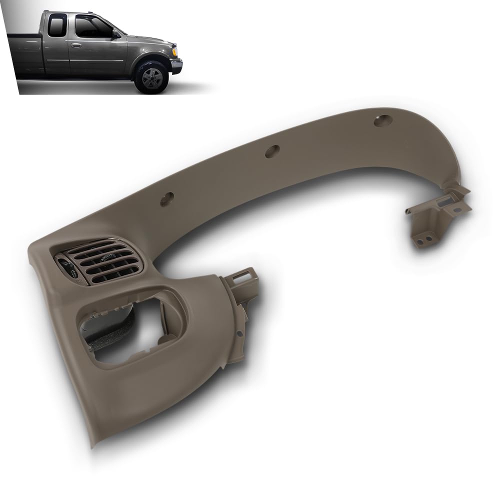 G-PLUS Dashboard Dash Gauge Upper Instrument Cluster Bezel Trim Panel w/ 1 Switch Air Vent C13 Compatible with Ford F150 Expedition 1997-2003 Brown