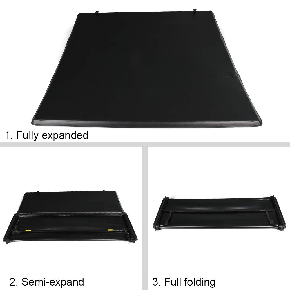 T3 Tri-Fold Truck Tonneau Cover Replacement for Nissan Frontier 2005-2021 / Suzuki Equator 2009-2014 | Fleetside 5' Bed | for Models with or Without The Utili-Track System