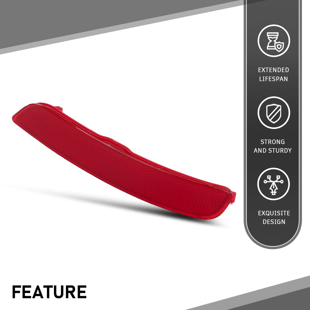 G-PLUS Right Rear Bumper Reflector Light Compatible with BMW F15 X5 2013-2018 63147847592 Red