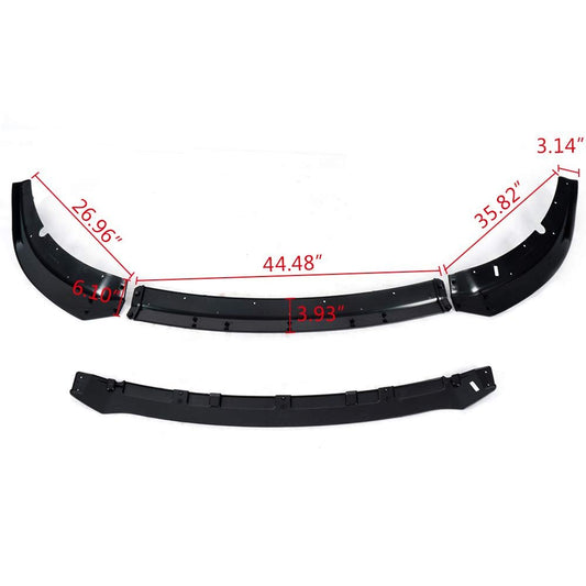 G-PLUS Front Bumper Lip Splitter Spoiler for Dodge Charger SRT 2015-2016 Black Front View