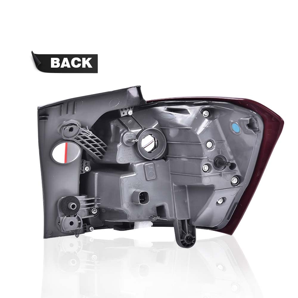 G-PLUS Rear Tail Light w/Bulbs Compatible with Chevy Equinox 2018 2019 2020 LED Light Only Driver Side Left Outer Tail Lamp Red Lens 84769836 Luces Traseras Rear Brake Lamps Assembly