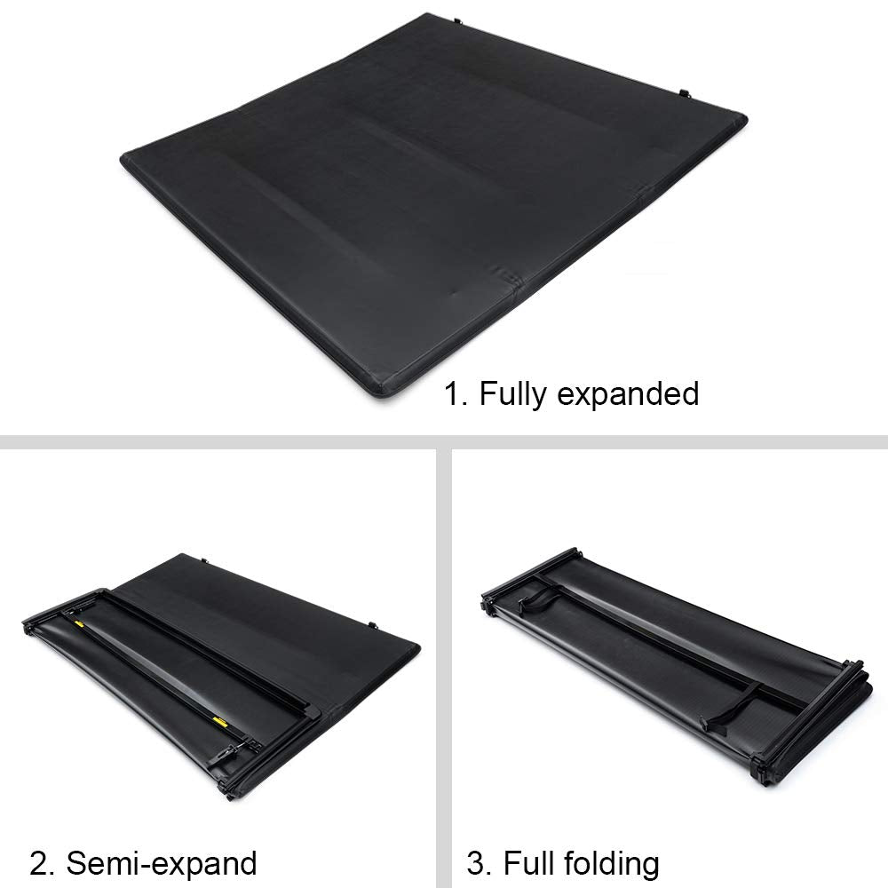 G-PLUS T3 Tri-Fold Truck Tonneau Cover Replacement for Nissan Frontier 2005-2021 / Suzuki Equator 2009-2014| Fleetside 6Ft Bed | for Models Fleetside/Styleside Models and for Without Bed Rail System